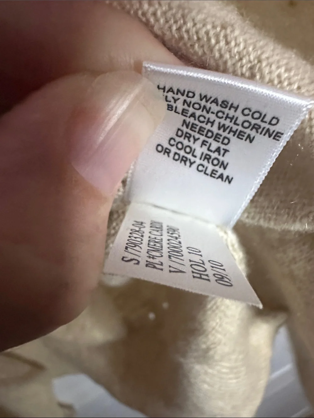 Banana Republic Beige Open-Front Draped Cardigan 100% Cashmere